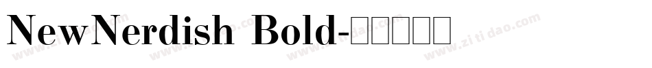 NewNerdish Bold字体转换